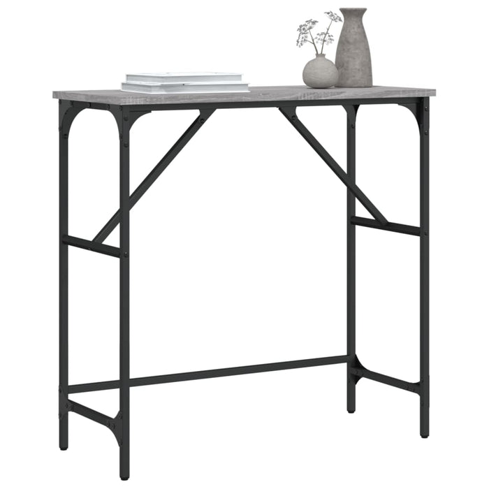 Măsuță consolă, gri sonoma, 75x32x75 cm, lemn prelucrat - WALTI WALTI