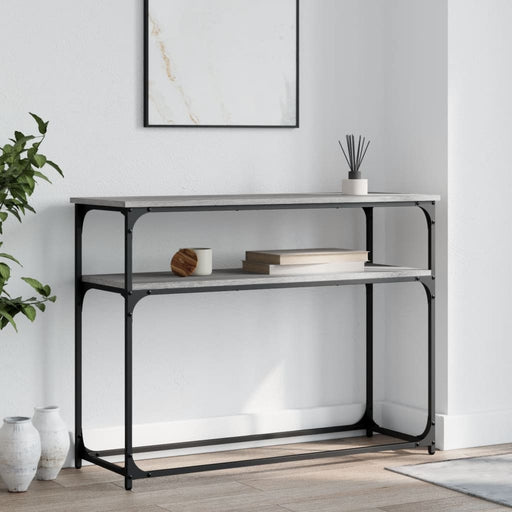 Măsuță consolă, gri sonoma, 100x35,5x75 cm, lemn prelucrat - WALTI WALTI
