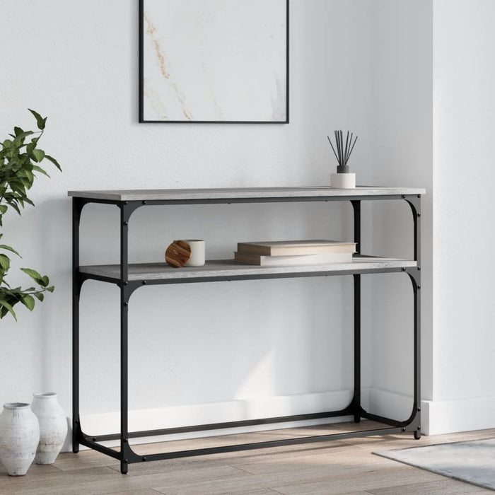Măsuță consolă, gri sonoma, 100x35,5x75 cm, lemn prelucrat - WALTI WALTI
