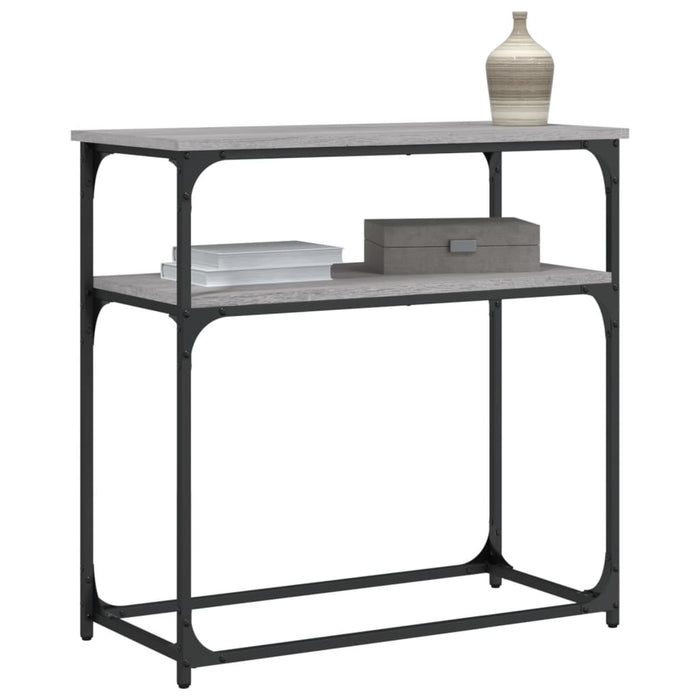 Măsuță consolă, gri sonoma, 75x35,5x75 cm, lemn prelucrat - WALTI WALTI