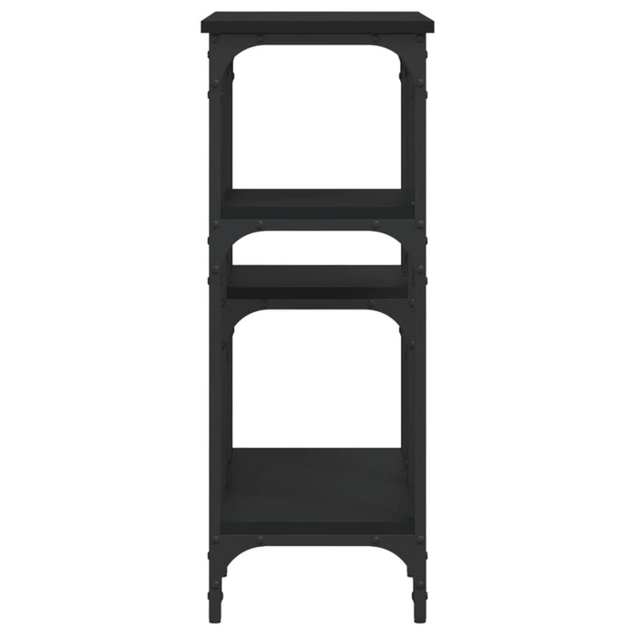 Măsuță consolă, negru, 80x29x75 cm, lemn compozit WALTI
