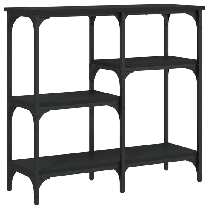 Măsuță consolă, negru, 80x29x75 cm, lemn compozit WALTI
