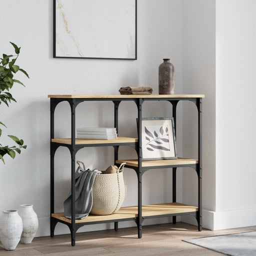 Masă consolă din stejar Sonoma, 80x29x75 cm, lemn stratificat - WALTI WALTI