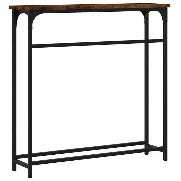 Masă consolă, stejar fumuriu, 75x19,5x75 cm, lemn prelucrat - WALTI WALTI