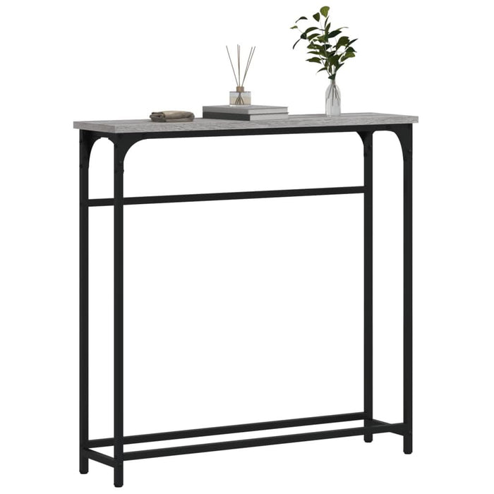 Măsuță consolă, gri sonoma, 75x19,5x75 cm, lemn prelucrat - WALTI WALTI