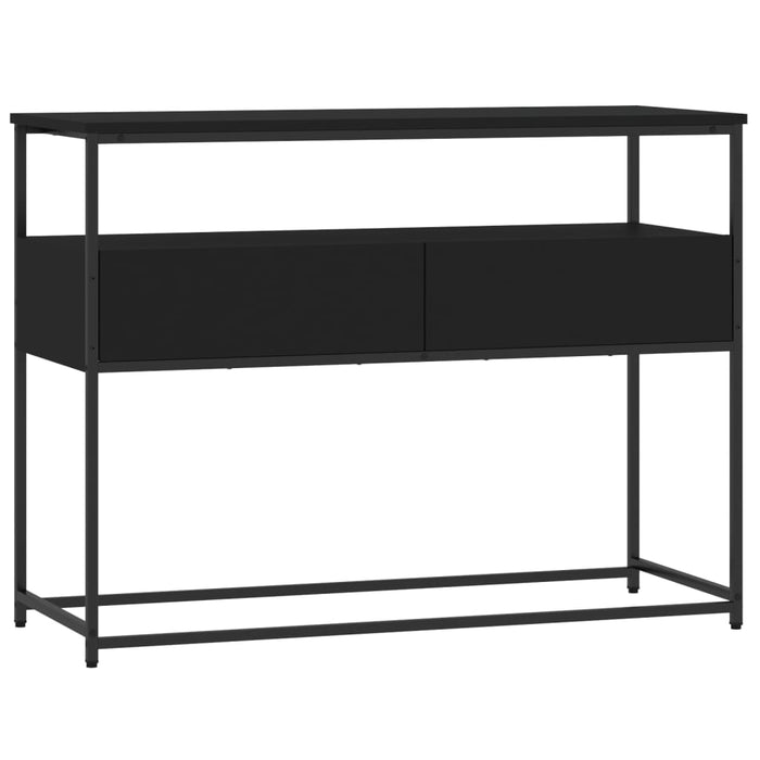 Măsuță consolă, negru, 100x40x75 cm, lemn compozit WALTI