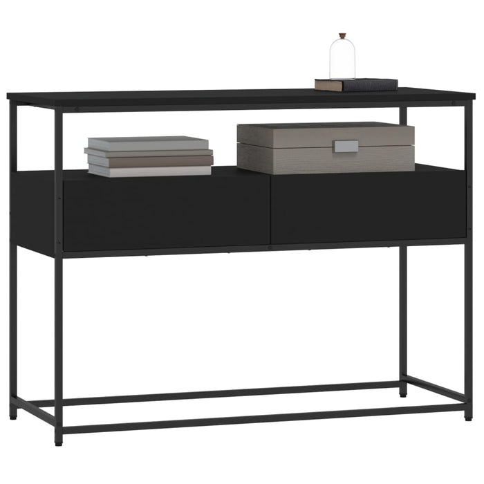 Măsuță consolă, negru, 100x40x75 cm, lemn compozit WALTI
