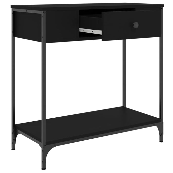Masă consolă, negru, 75x34,5x75 cm, lemn prelucrat WALTI