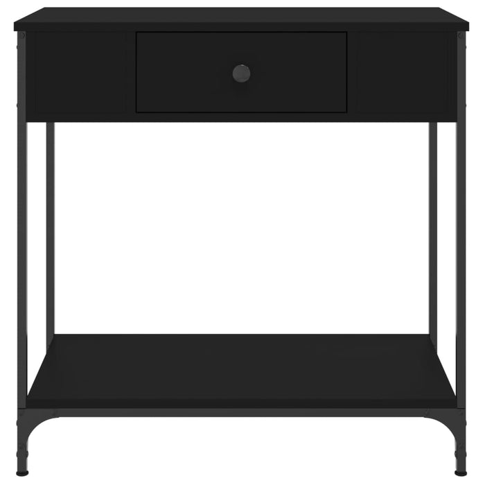 Masă consolă, negru, 75x34,5x75 cm, lemn prelucrat WALTI