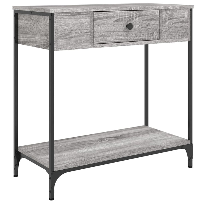 Masă consolă, gri sonoma, 75x34,5x75 cm, lemn prelucrat WALTI
