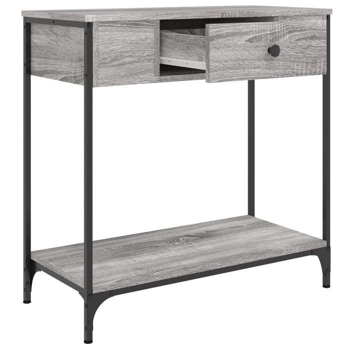 Masă consolă, gri sonoma, 75x34,5x75 cm, lemn prelucrat WALTI