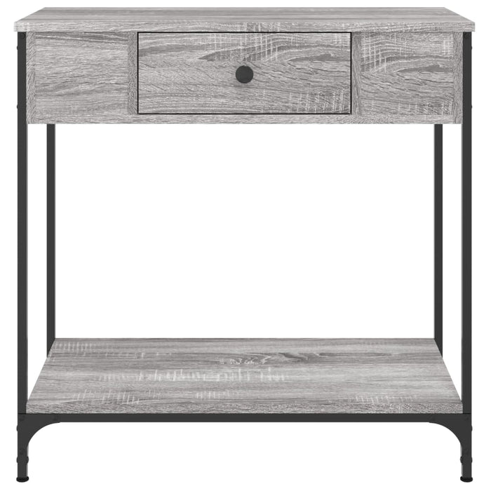Masă consolă, gri sonoma, 75x34,5x75 cm, lemn prelucrat WALTI