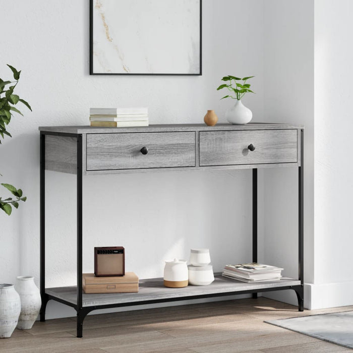 Măsuță consolă, gri sonoma, 100x34,5x75 cm, lemn prelucrat - WALTI WALTI