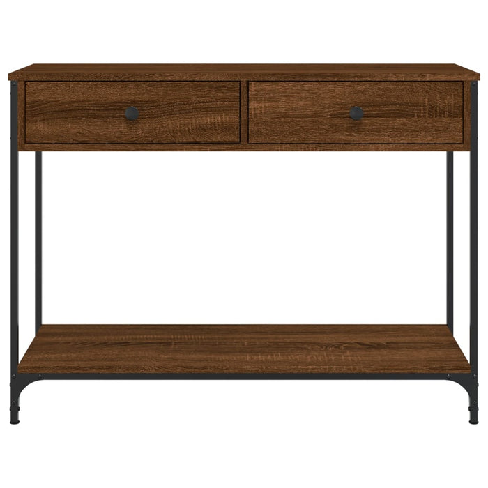 Măsuță consolă, stejar maro, 100x34,5x75 cm, lemn prelucrat WALTI