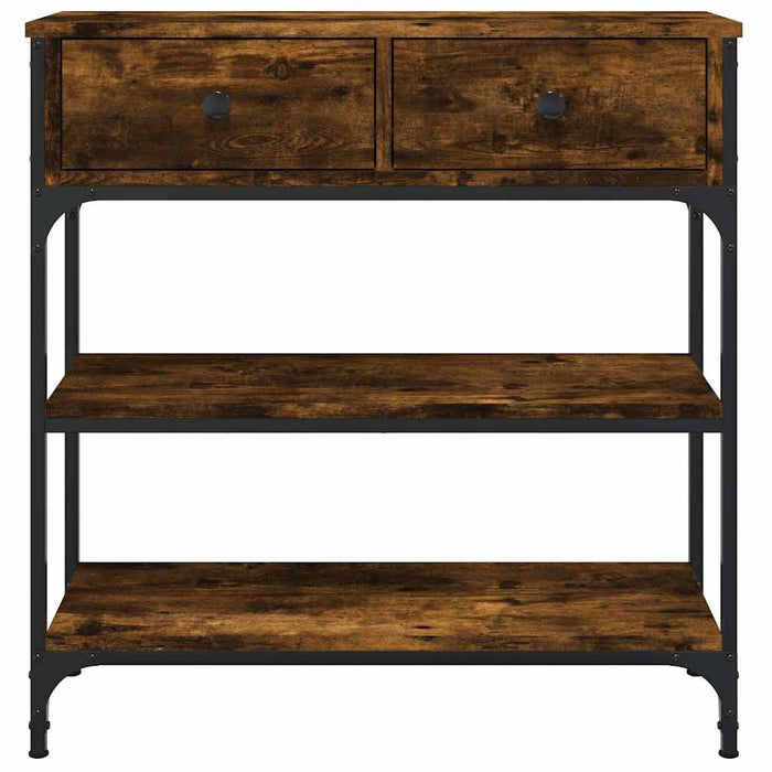 Măsuță consolă, stejar fumuriu, 72,5x25x75 cm, lemn prelucrat - WALTI WALTI