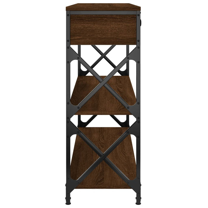 Măsuță consolă, stejar maro, 100x28x75 cm, lemn prelucrat WALTI