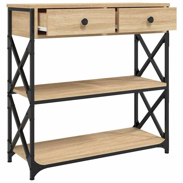 Masă consolă, stejar sonoma, 75x28x75 cm, lemn prelucrat - WALTI WALTI
