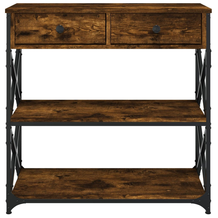 Măsuță consolă, stejar fumuriu, 75x28x75 cm, lemn prelucrat - WALTI WALTI