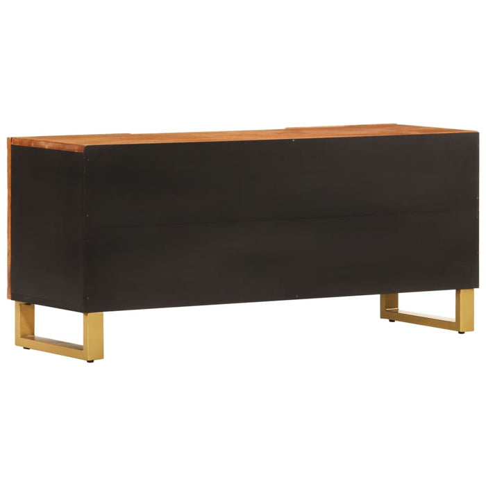 Dulap TV maro și negru 105x33,5x46 cm lemn masiv de mango WALTI