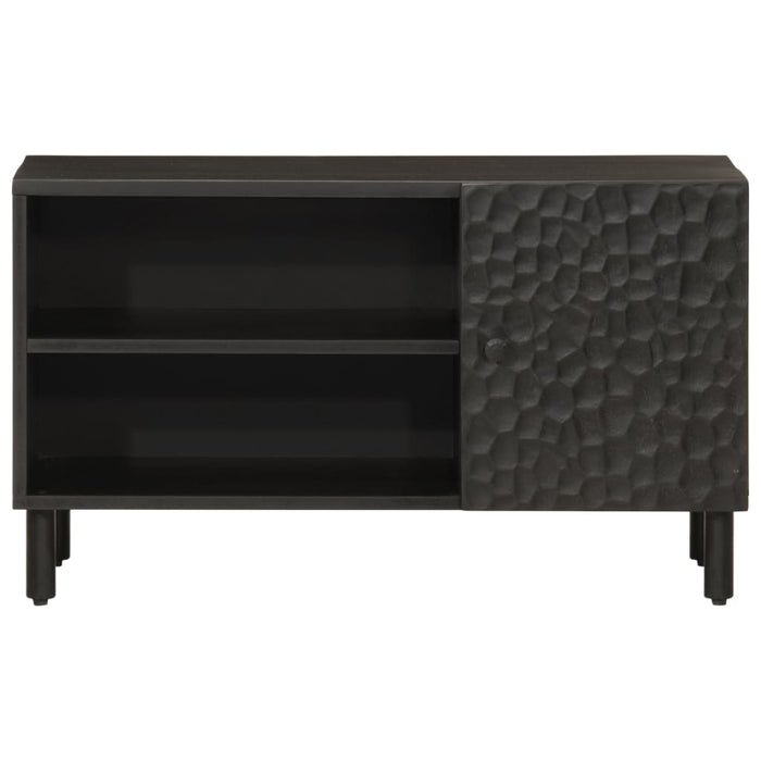 Comodă TV, negru, 80x31x46 cm, lemn masiv de mango - WALTI WALTI