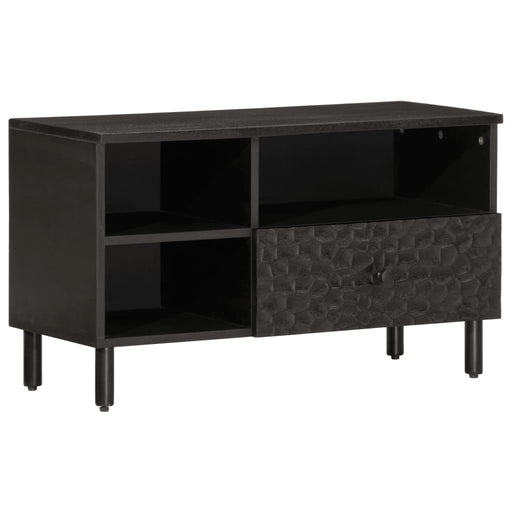 Dulap TV, negru, 80x33x46 cm, lemn masiv de mango - WALTI WALTI