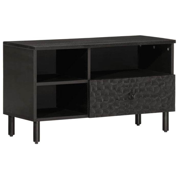 Dulap TV, negru, 80x33x46 cm, lemn masiv de mango - WALTI WALTI