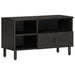 Dulap TV, negru, 80x33x46 cm, lemn masiv de mango - WALTI WALTI