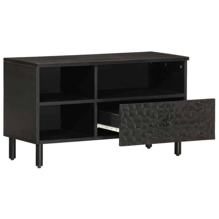 Dulap TV, negru, 80x33x46 cm, lemn masiv de mango - WALTI WALTI