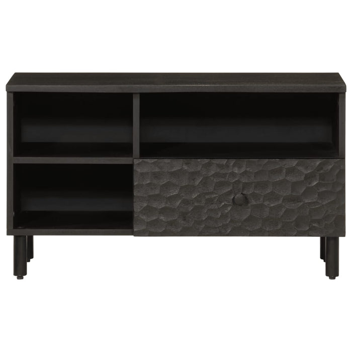 Dulap TV, negru, 80x33x46 cm, lemn masiv de mango - WALTI WALTI