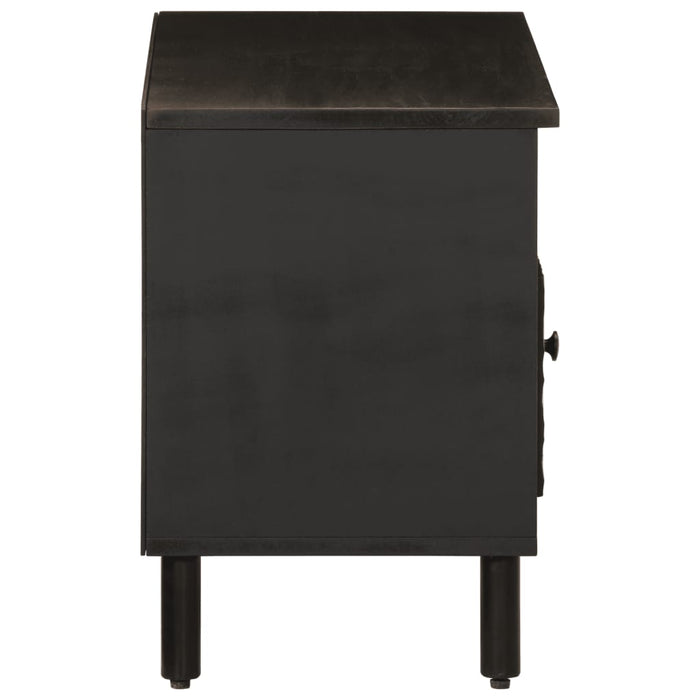 Dulap TV, negru, 80x33x46 cm, lemn masiv de mango - WALTI WALTI
