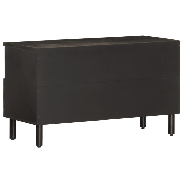 Dulap TV, negru, 80x33x46 cm, lemn masiv de mango - WALTI WALTI