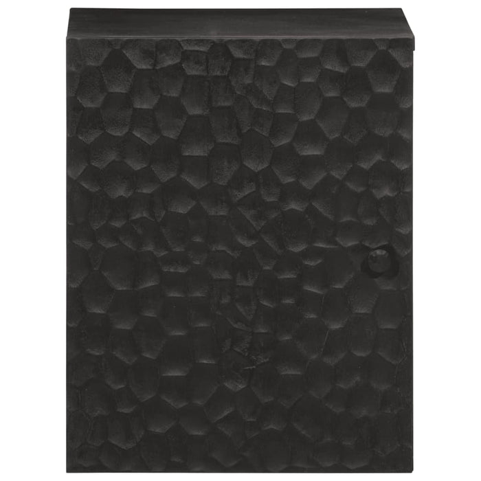 Dulap de perete de baie, negru, 38x33x48cm, lemn masiv de mango WALTI