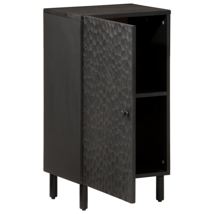 Dulap lateral, negru, 40x33x75 cm, lemn masiv de mango WALTI
