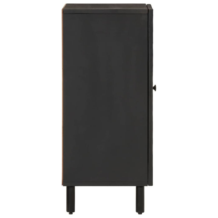 Dulap lateral, negru, 40x33x75 cm, lemn masiv de mango WALTI