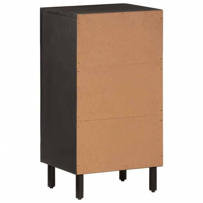 Dulap lateral, negru, 40x33x75 cm, lemn masiv de mango WALTI