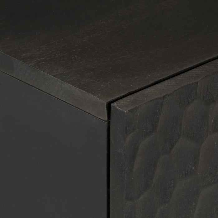 Dulap lateral, negru, 40x33x75 cm, lemn masiv de mango WALTI