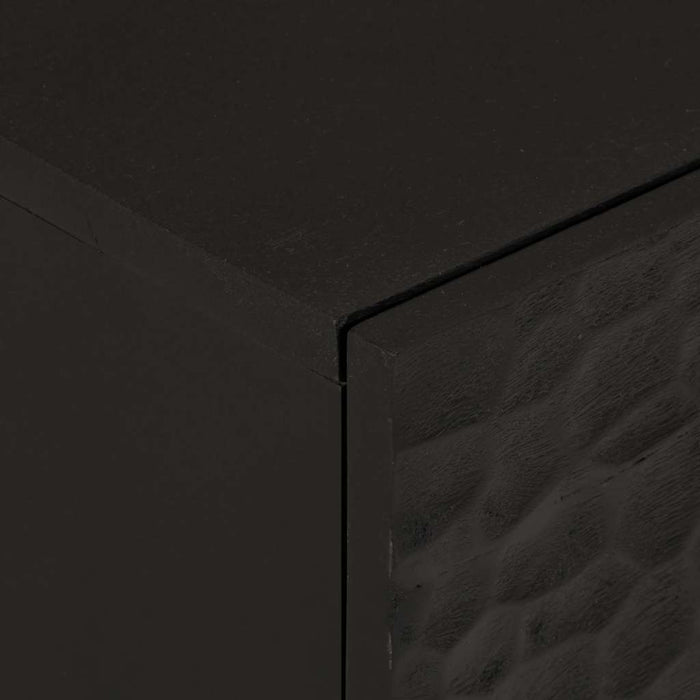 Dulap lateral, negru, 80x33x75 cm, lemn masiv de mango WALTI