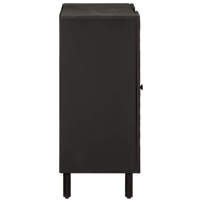 Dulap lateral, negru, 90x33x75 cm, lemn masiv de mango WALTI