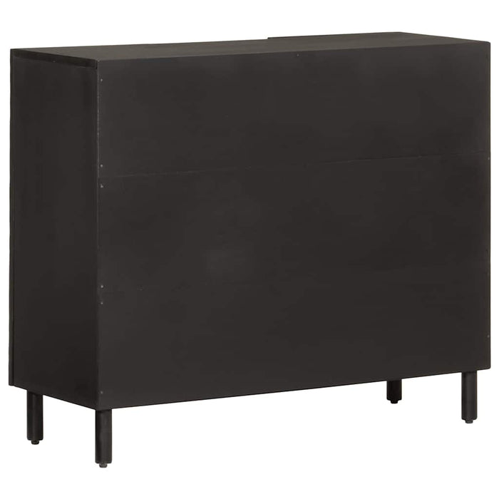 Dulap lateral, negru, 90x33x75 cm, lemn masiv de mango WALTI