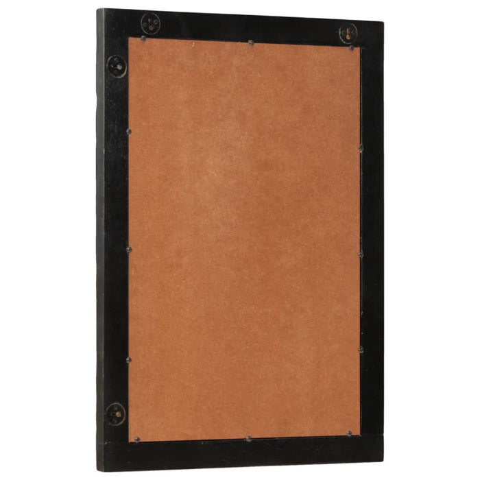 Oglindă de baie negru 50x70x2,5cm lemn masiv de mango și sticlă - WALTI WALTI
