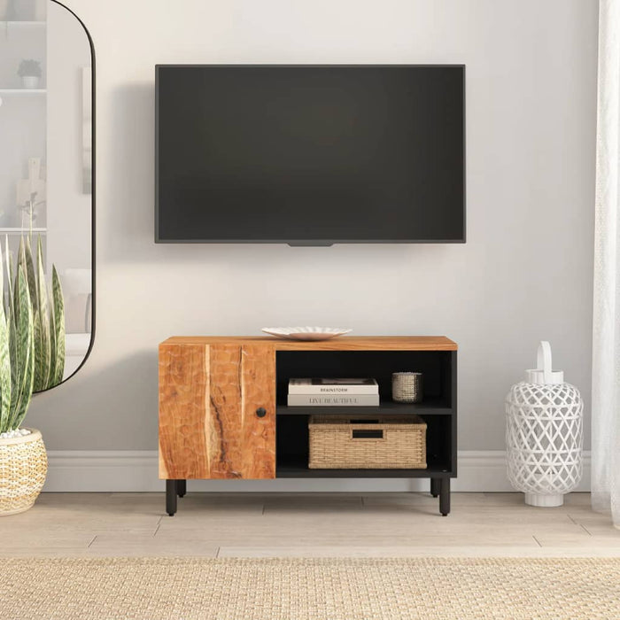 Dulap TV, 80x33x46 cm, lemn masiv de acacia WALTI