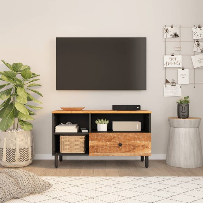 Dulap TV, 80x33x46 cm, lemn masiv de acacia - WALTI WALTI