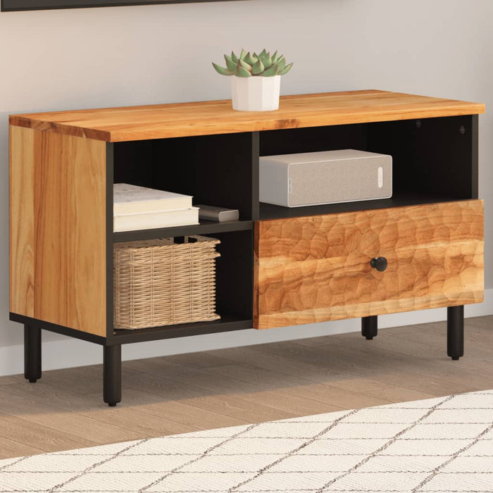 Dulap TV, 80x33x46 cm, lemn masiv de acacia - WALTI WALTI
