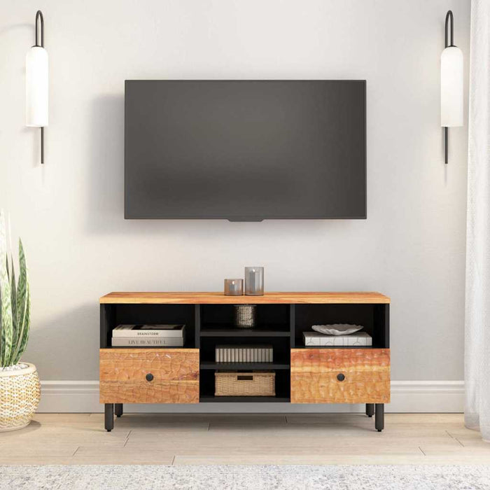 Dulap TV, 100x33x46 cm, lemn masiv de acacia - WALTI WALTI