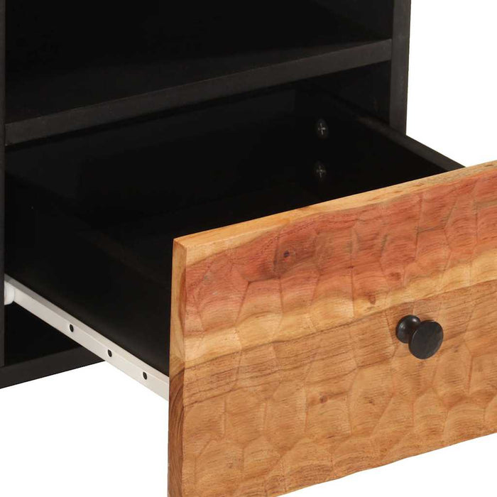 Dulap TV, 100x33x46 cm, lemn masiv de acacia - WALTI WALTI
