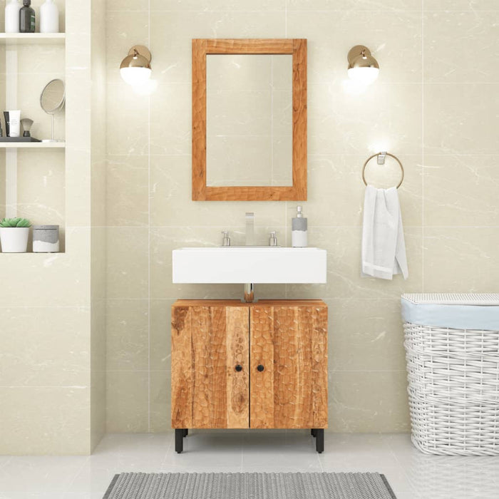 Dulap pentru chiuveta de baie, 62x33x58cm, lemn masiv de acacia WALTI