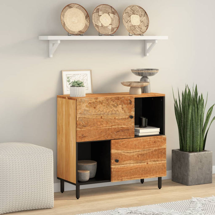 Dulap lateral, 80x33x75 cm, lemn masiv de acacia - WALTI WALTI