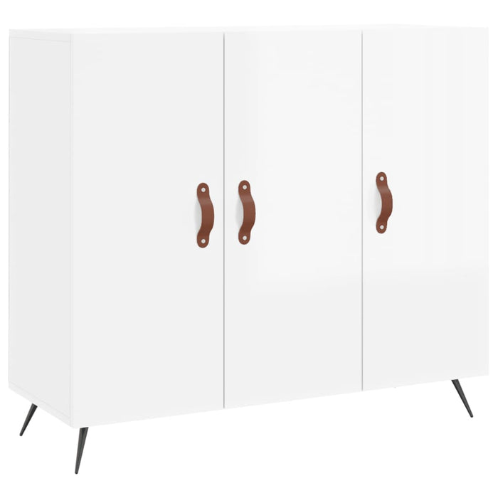 Dulap, alb extralucios, 90x34x80 cm, lemn compozit WALTI