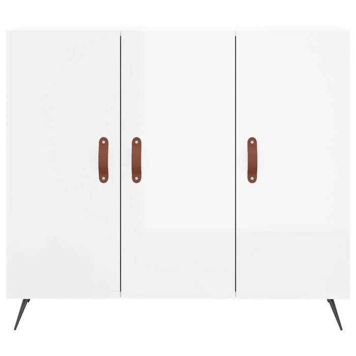 Dulap, alb extralucios, 90x34x80 cm, lemn compozit WALTI