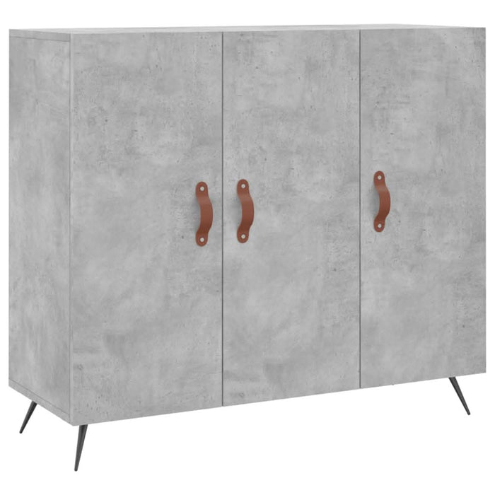 Dulap, gri beton, 90x34x80 cm, lemn compozit - WALTI WALTI